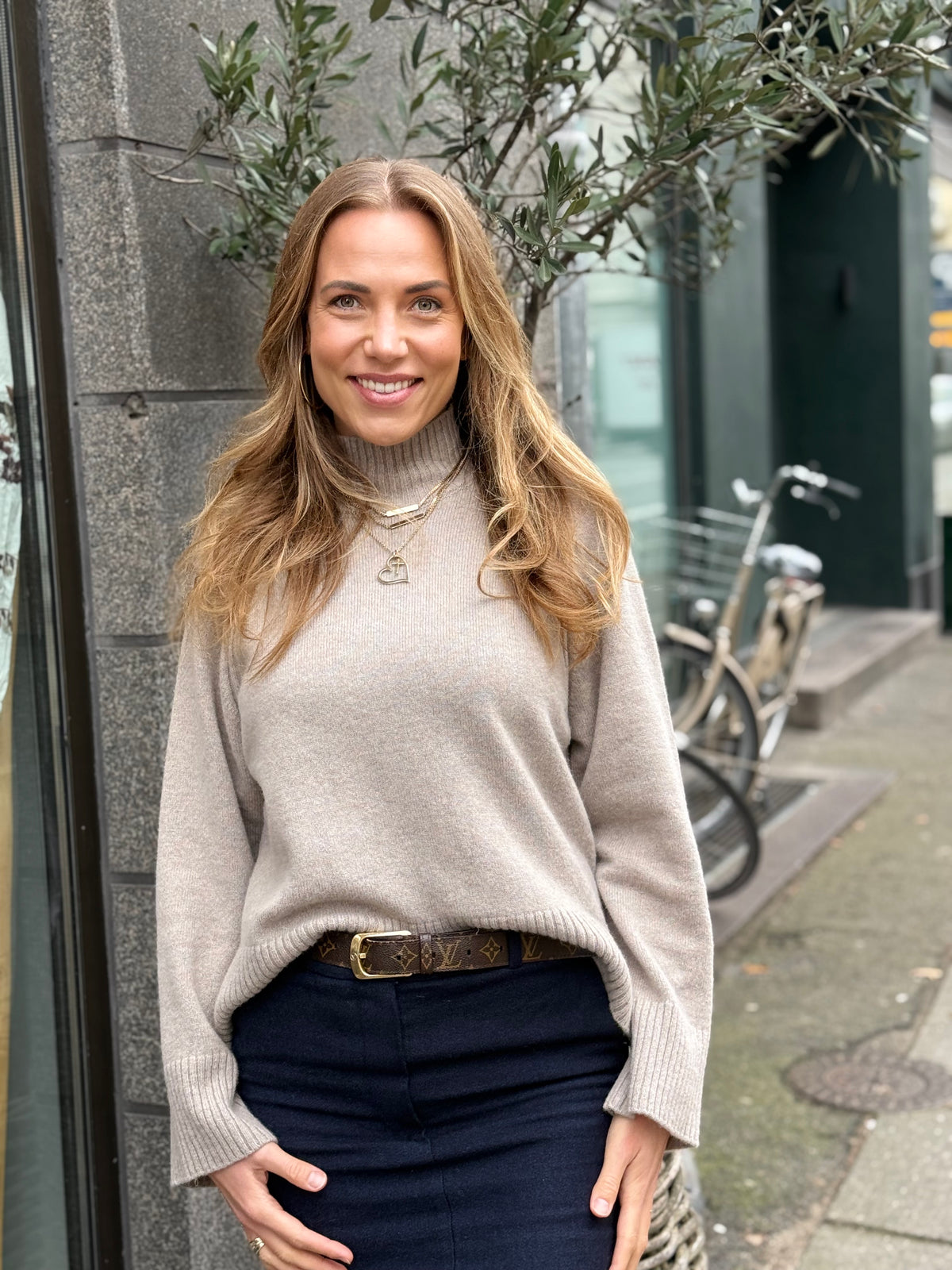 SibinLinnebjerg | Bluse | Gemma | Cashmere Wool | Lys Sand Melange