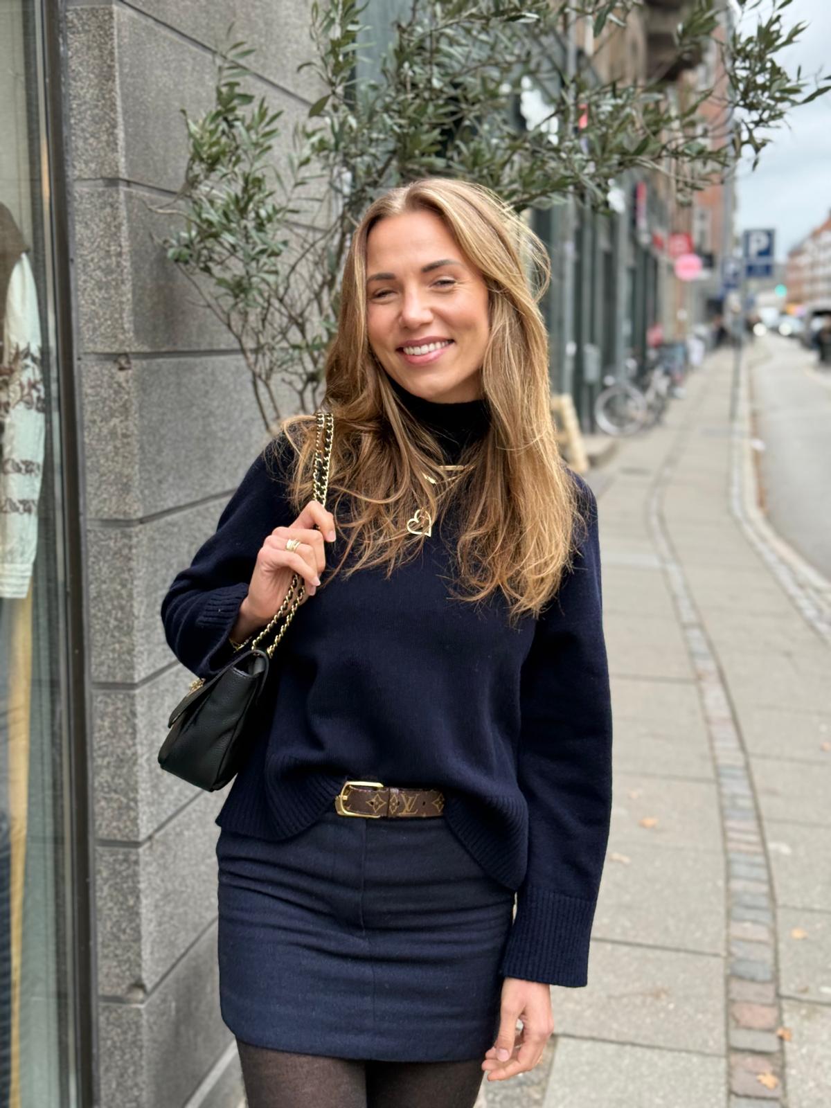 SibinLinnebjerg | Bluse | Gemma | Cashmere Wool | Navy