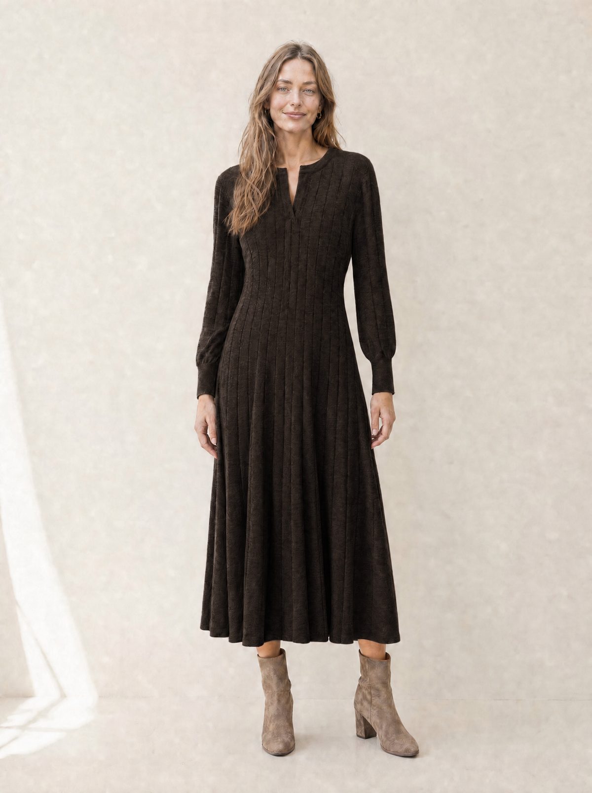 SibinLinnebjerg | Kjole | Franny | Merino | Brun