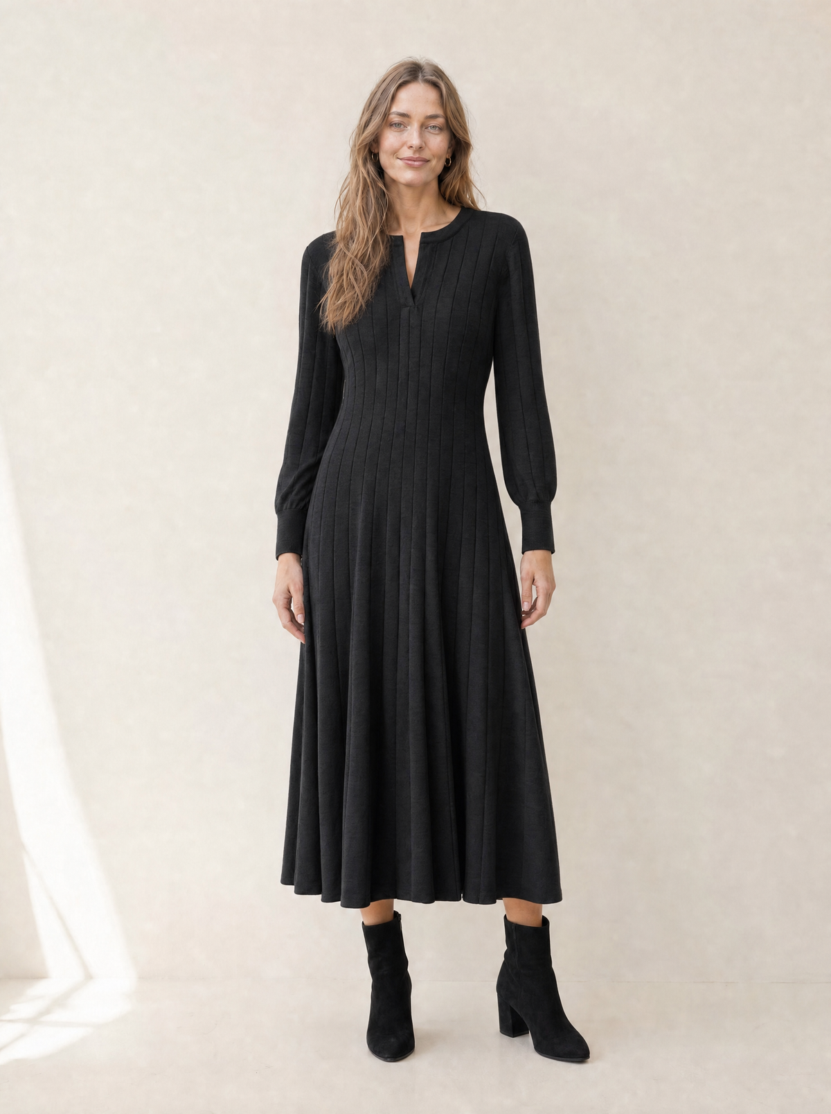 SibinLinnebjerg | Kjole | Franny | Merino | Sort