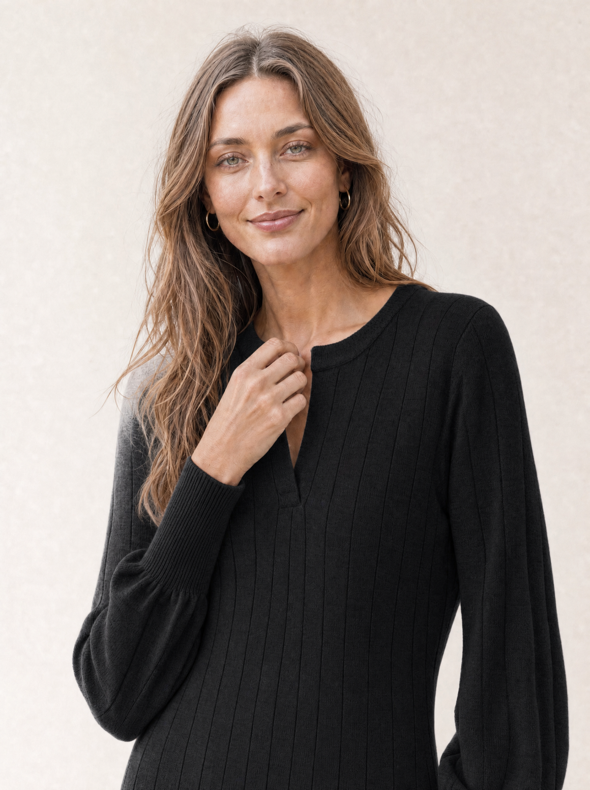 SibinLinnebjerg | Kjole | Franny | Merino | Sort