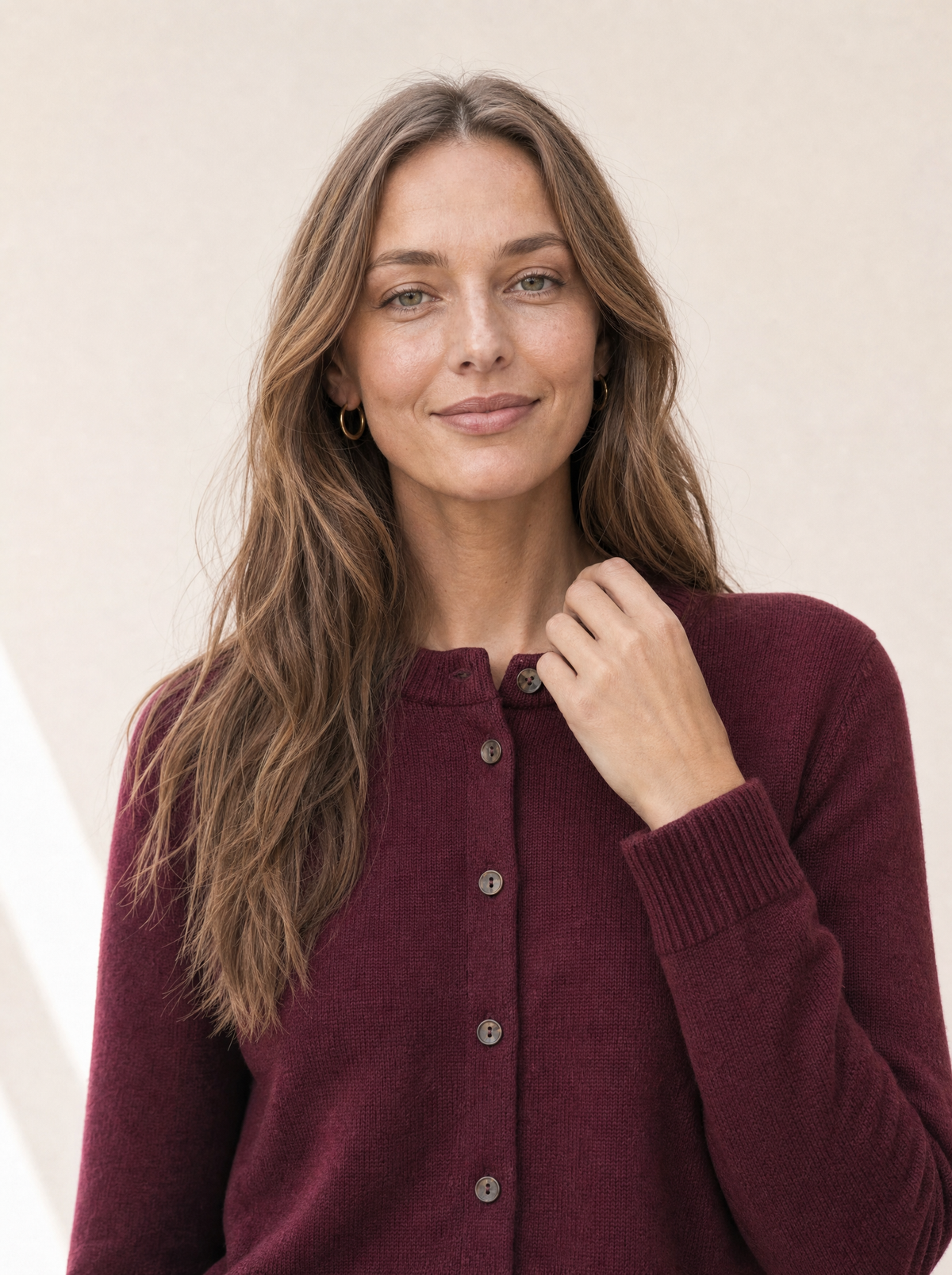 SibinLinnebjerg | Cardigan | Ophelia | Merino | Bordeaux