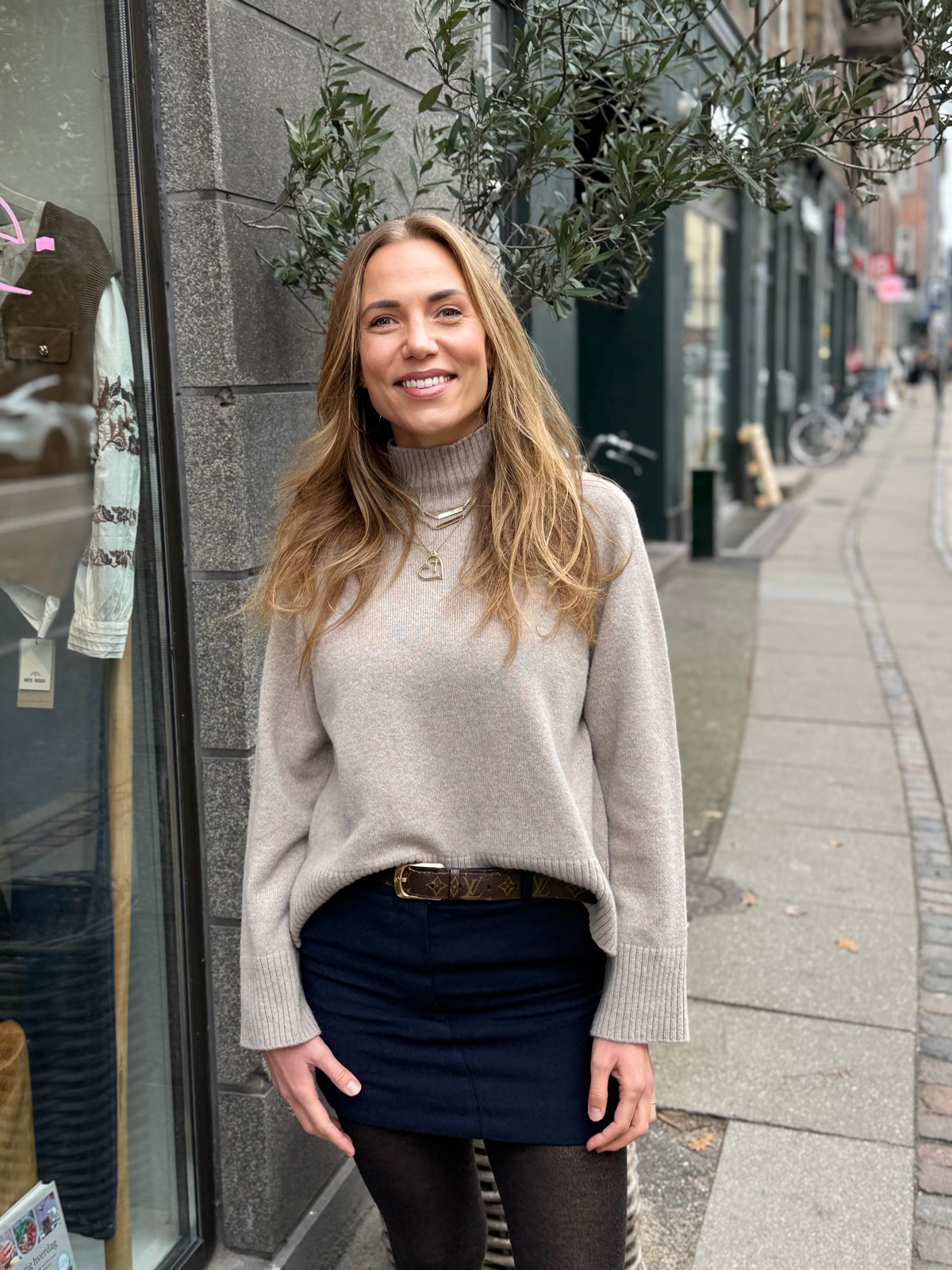 SibinLinnebjerg | Bluse | Gemma | Cashmere Wool | Lys Sand Melange