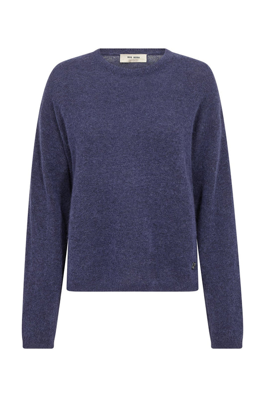Mos Mosh Strik | MMMape O-Neck Knit | Crown Blue