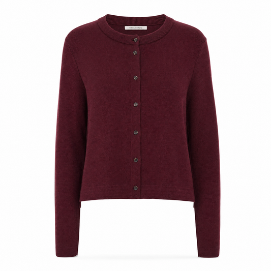SibinLinnebjerg | Cardigan | Ophelia | Merino | Bordeaux