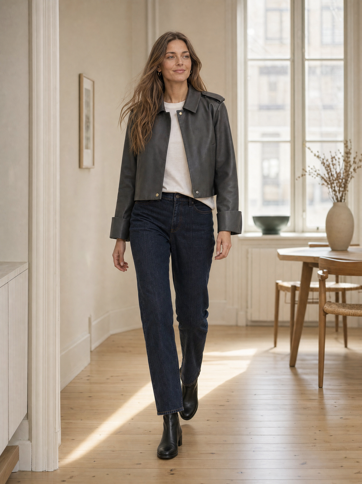 CROWD | Short Kim | Faux Leather | Grey